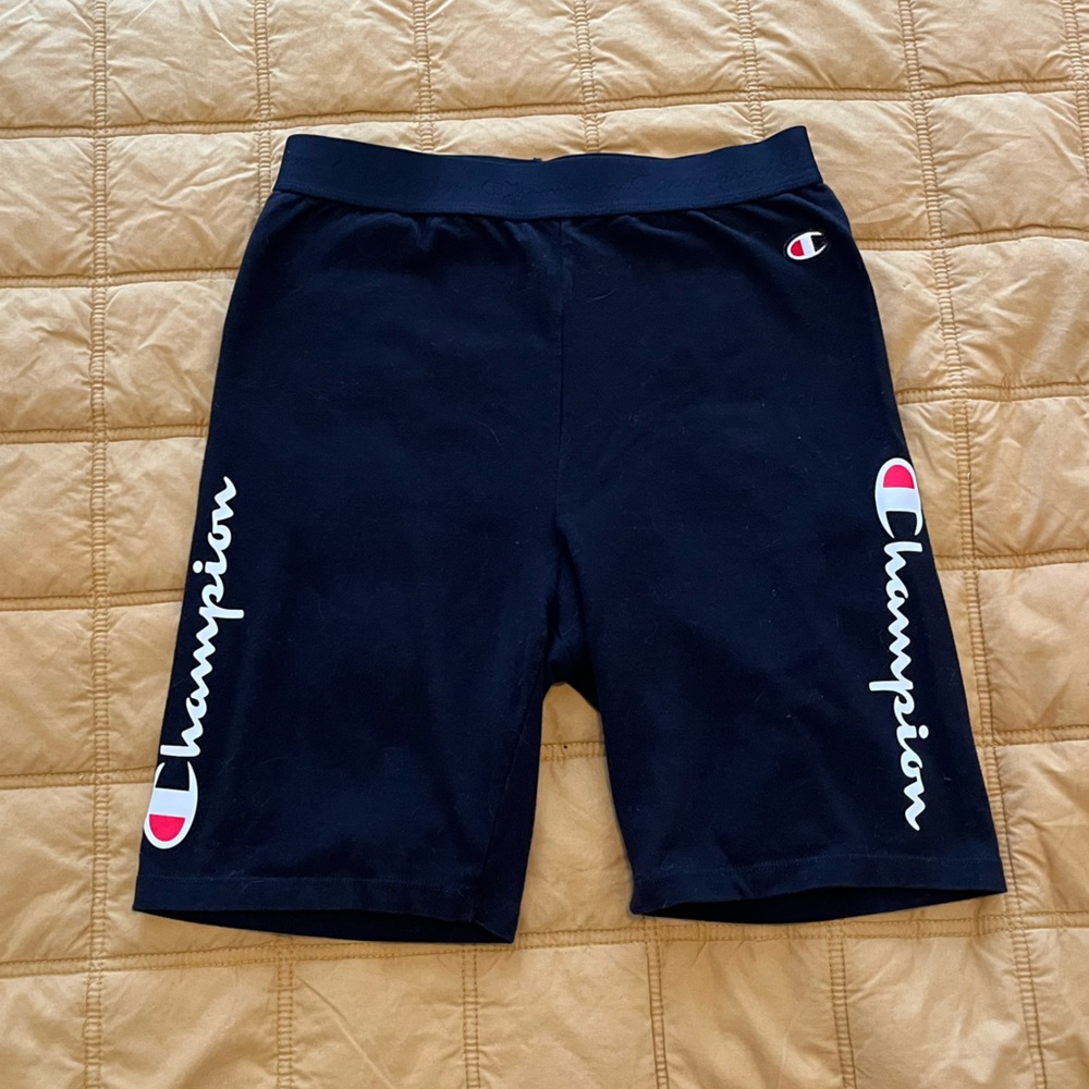 NWOT Champion Black Logo Bike Shorts